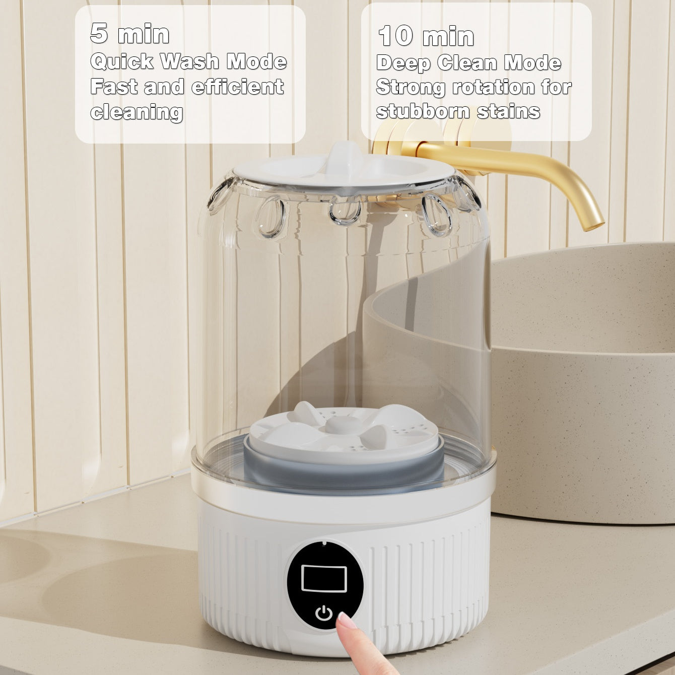 Portable Mini Washing Machine USB Rechargeable Travel Washer For Baby Clothes Underwear Socks Compact Foldable For RV Dorm Camping