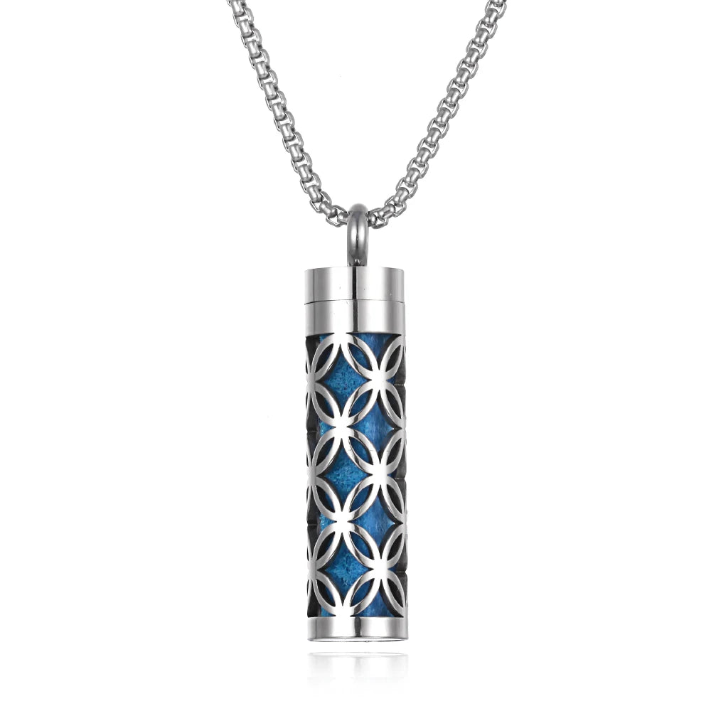 New Aromatherapy Jewelry Necklaces Essential Oil Diffuser Necklace Stainless Steel Open Locket Aroma Scent Perfume Necklace