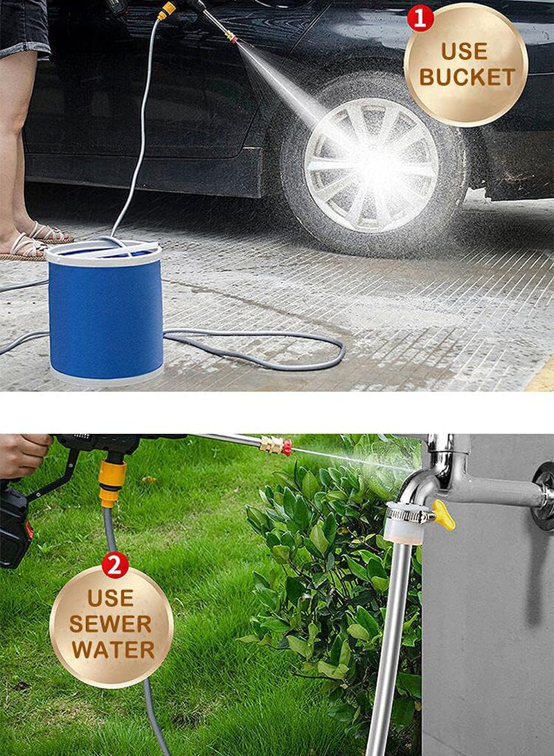 Electric Pressure Washer with Hose Reel,20V Portable Power Cleaner,High Pressure Cleaner Machin,450Psi Cordless Pressure Washer for Cleaning Homes, Cars, Driveways, Patios